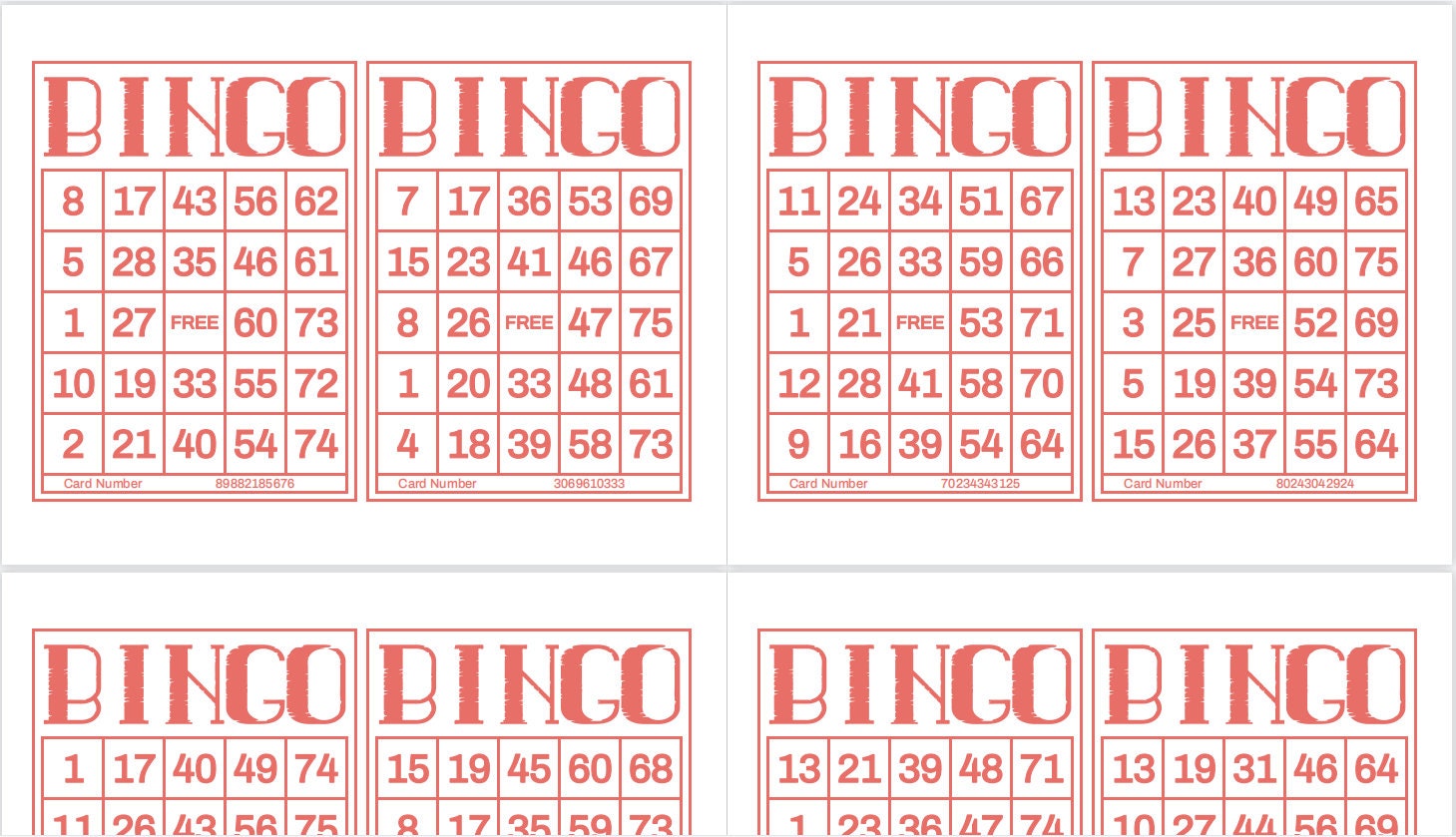 1200 cartones de bingo imprimibles, 2 por página, grandes, actividades para  personas mayores, niños, días festivos, juegos de fiestas para adultos,  cartones de bingo Zoom, 1-75 bolas -  España