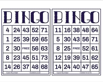 1200 Printable Bingo Cards 2 per Page Large Activities for - Etsy