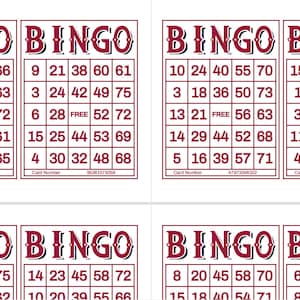 1200 Printable Bingo Cards, 2 per Page, Large, Activities for Seniors ...