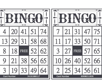 Carte Bingo 1 Su 8 Carta Da Bingo 1 Su 8 Con Bordo Blu - Confezione Da 50 Fogli Per Partite In Famiglia Carte Bingo 1 Su 8 Bordi Blu