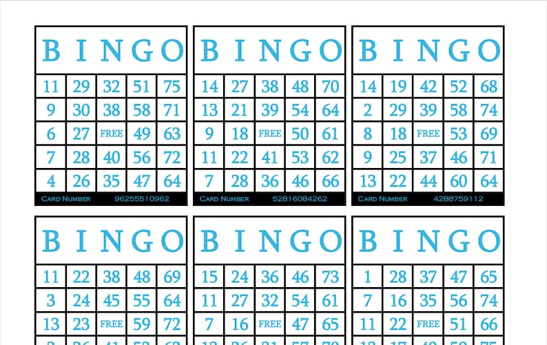 3600 Printable Bingo Cards 6 per - Il 794xN.4538662546 2axq 