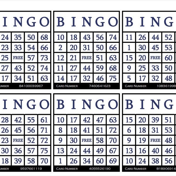 Large Bingo Cards for Seniors - Etsy