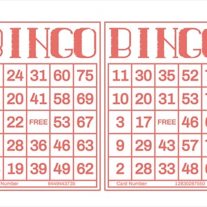 1200 cartões de bingo imprimíveis, 2 por página, grandes, atividades para idosos, crianças, feriados, jogos de festas para adultos, cartões de bingo Zoom, bolas de 1 a 75