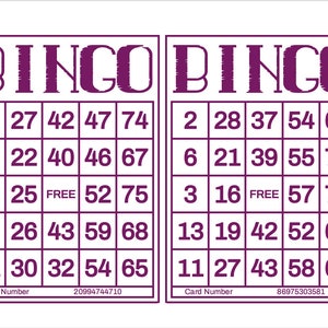 1200 kart bingo do druku, 2 na stronę, duże, zajęcia dla seniorów, dzieci, święta, gry na przyjęcia dla dorosłych, karty bingo Zoom, 1-75 kulek