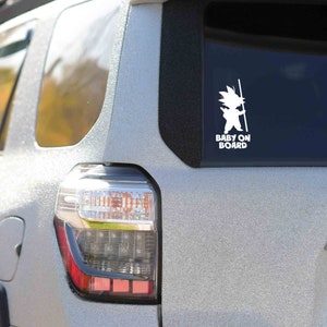 DRAGONBALL Z - Młody Goku sylwetka „Baby On Board” naklejka na samochód