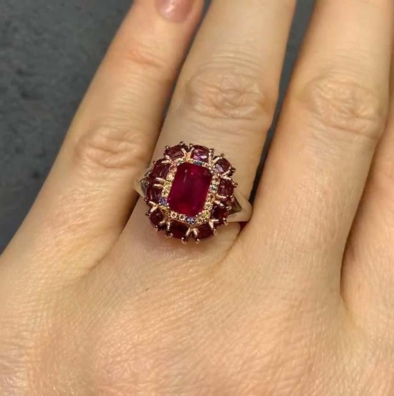 Anello Di Ametista Naturale, Gioielli In Argento Sterling 925, Anello Di Pietre Portafortuna, Gioielli Di Pietre Preziose, Boho, Pietra Portafortuna Di Febbraio, Regalo Di Natale - Italia - Foto 5