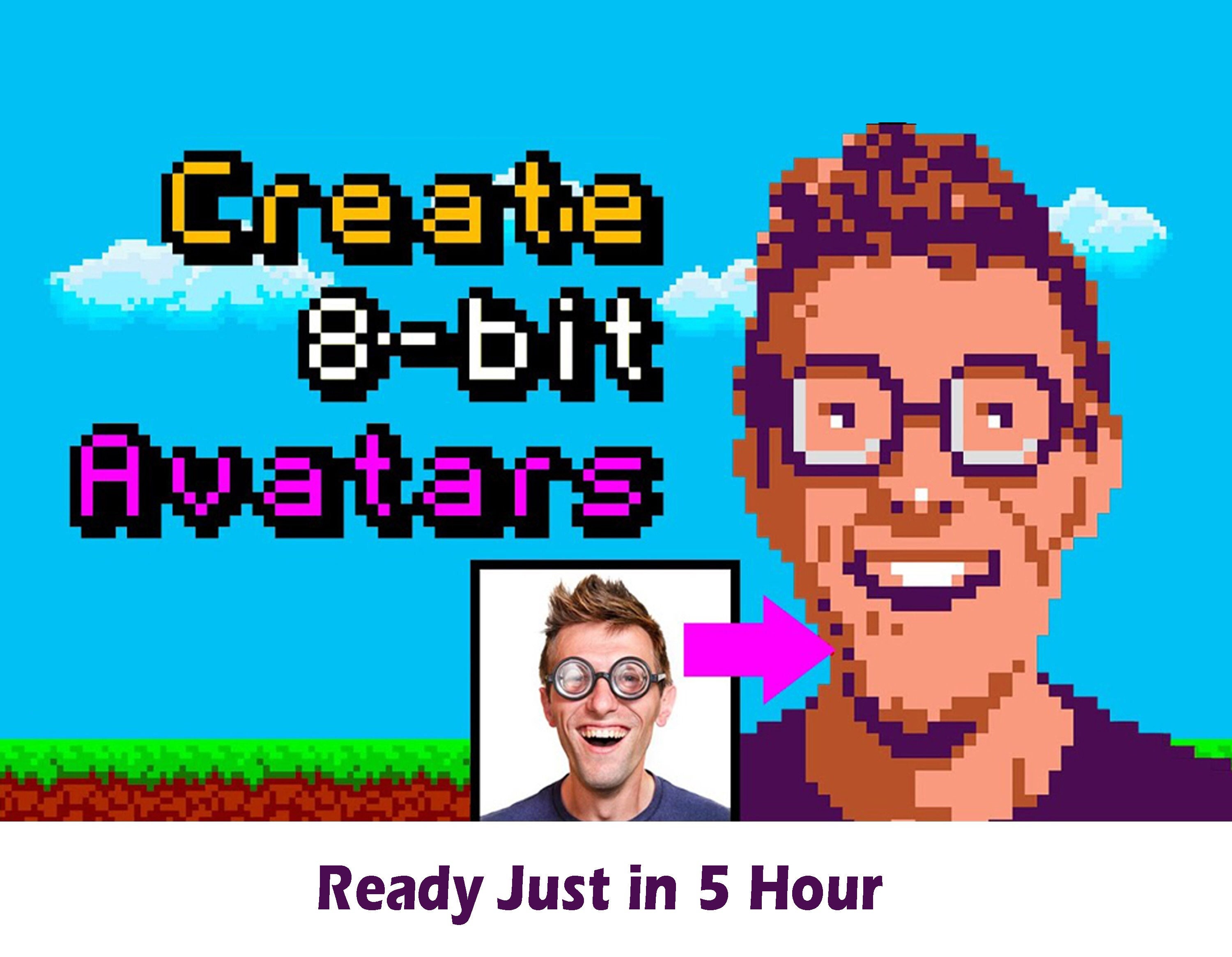 Custom Pixel Art Portrait Pixel Portrait From Photo 8 Bit Etsy