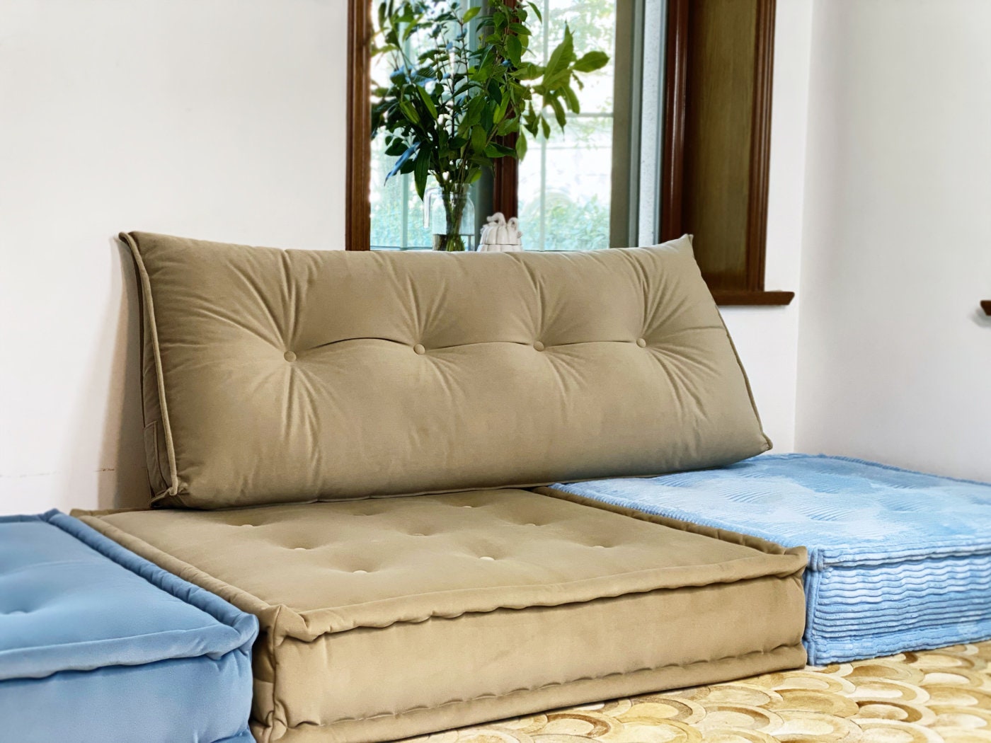 Buy Wholesale China Triangular Cushion Bed Head Pillow Large Back Sofa  Tatami Waist Cushion Bed Neck Pillow Sofa Cushion & Sofa Cushion at USD 6.2