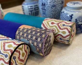 Fundas de almohada de terciopelo con ribete, funda de almohada con decoración de corduroy Bolster Neckroll en 100 colores y tamaños diferentes, funda de almohada, (solo funda)