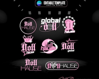 Editable Logo Design, Luxury Branding Set (Canva Digital Download)