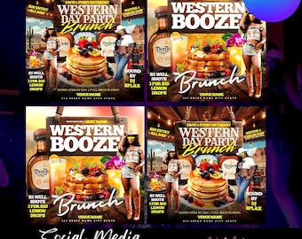 Brunch Flyer template (Canva Digital Download)