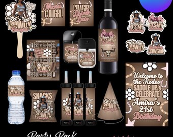 Birthday party favor template (Canva Digital Download)