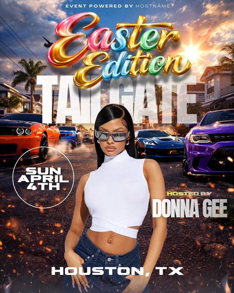 Modèle de Flyer de Pâques modifiable, Spring Fling, Block party, Hangout Sunday, Canva (téléchargement numérique) image 4