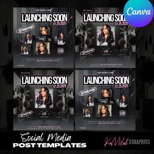 Content Media Flyers Flyer (2 TEMPLATES), Price list flyer, Hair Company, Social Media Flyer Bundle, Restock flyer, Canva template