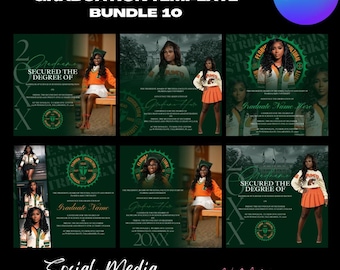 Graduation Invitation Flyer Template, Fully editable, Multicolor options (Canva Editable)