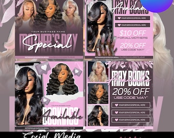 Flyer réservations de mai, modèle de rendez-vous de printemps (téléchargement numérique)