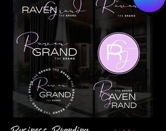 Luxury Text Logo Bundle, Business Branding, Canva Editable Logo