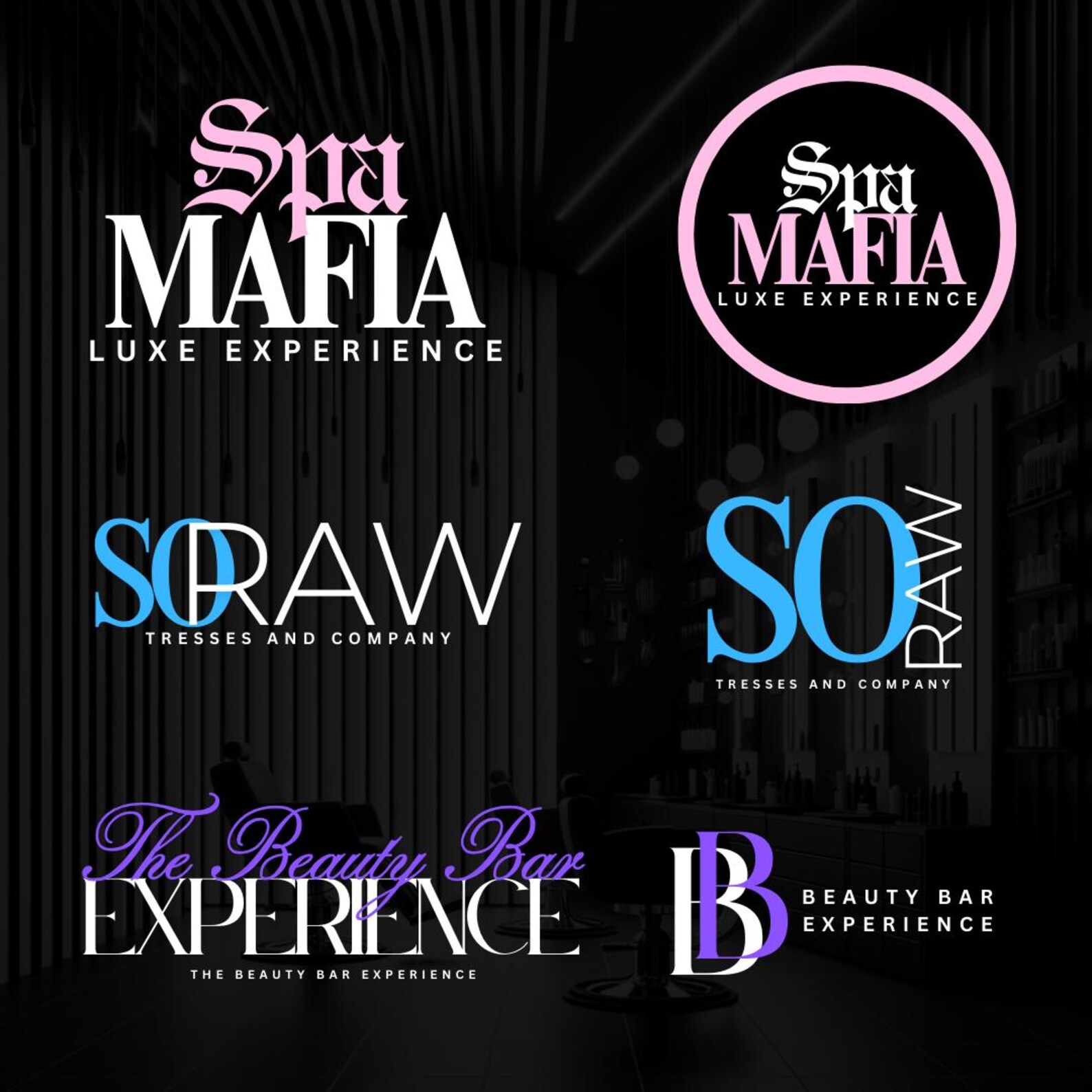 Custom Text Logo Bundle, Luxury Logo Design, Business Branding, Beauty ...