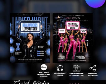 Club Flyer, Event Flyer (Canva Digital Download)