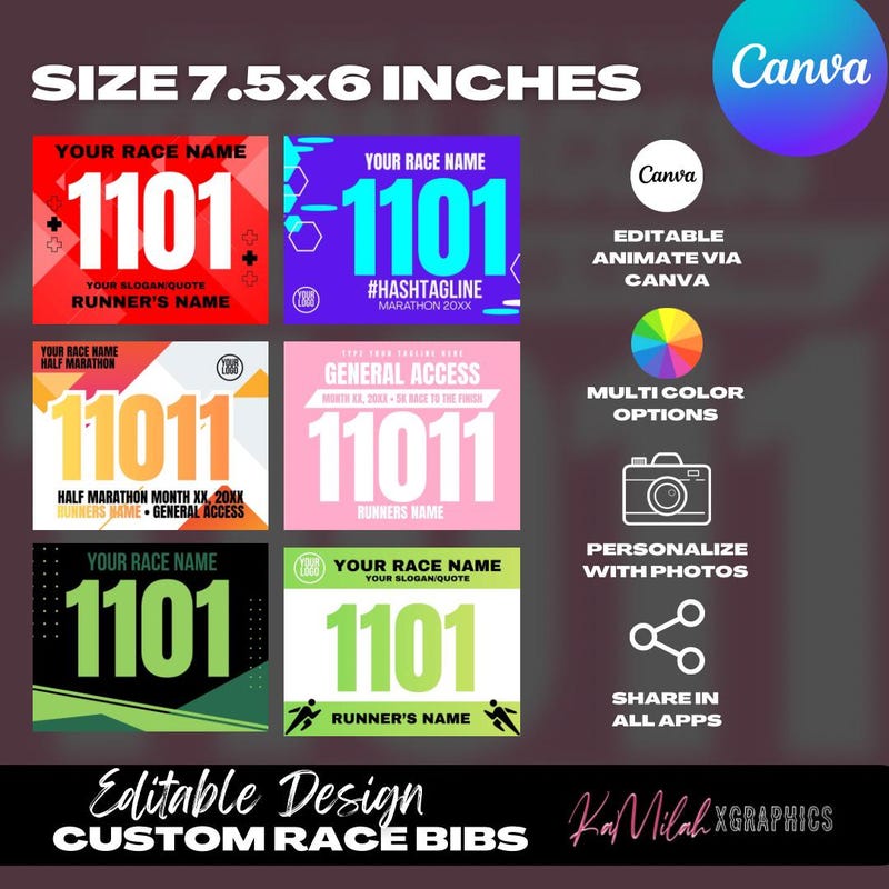 Custom 5k Bibs - Etsy