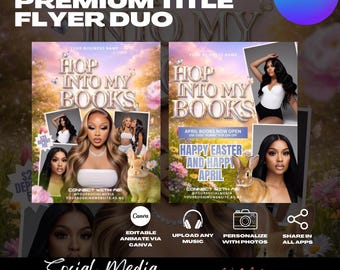 April Booking Flyer, Spring Easter Business Template (CANVA DOWNLOAD)