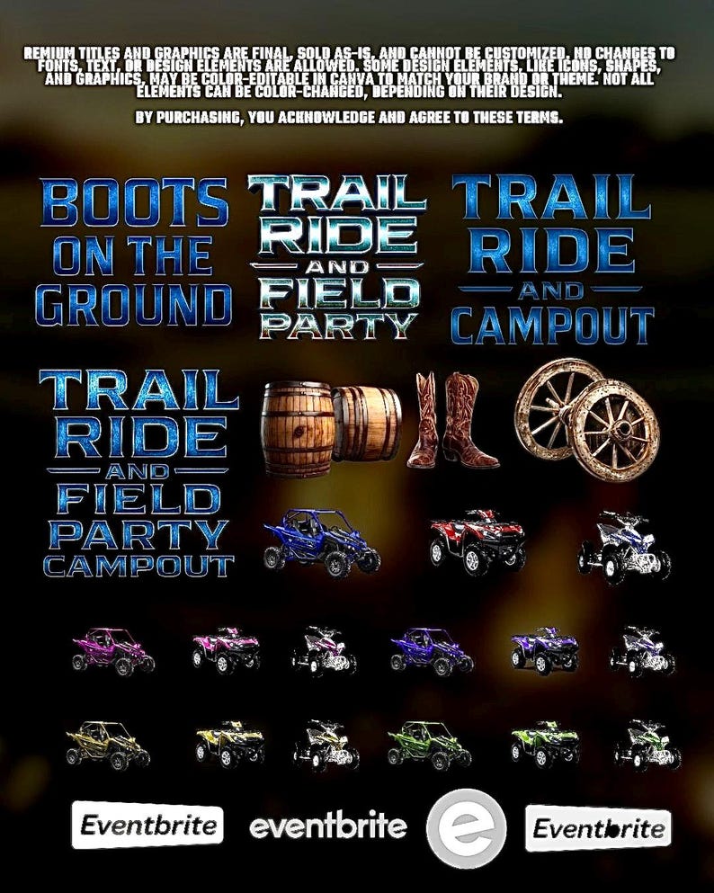 Western Party Flyer Templates, Rodeo, Trail Ride (canva Editable) - Etsy