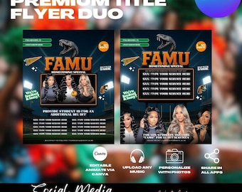 FAMU Homecoming Social Media Flyer Bundle, Appointment Flyer, Bookings Flyer, Social Media Flyer