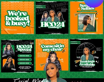 FAMU Homecoming Social Media Flyer Bundle, Canva Template (Digital)