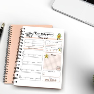 Printable Keto Daily Plan , Macros &amp; Meal Tracking Log Ketogenic Diet ...