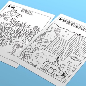 80 Mazes to Print for Kids With Solutions,fun Activities and Coloring ...