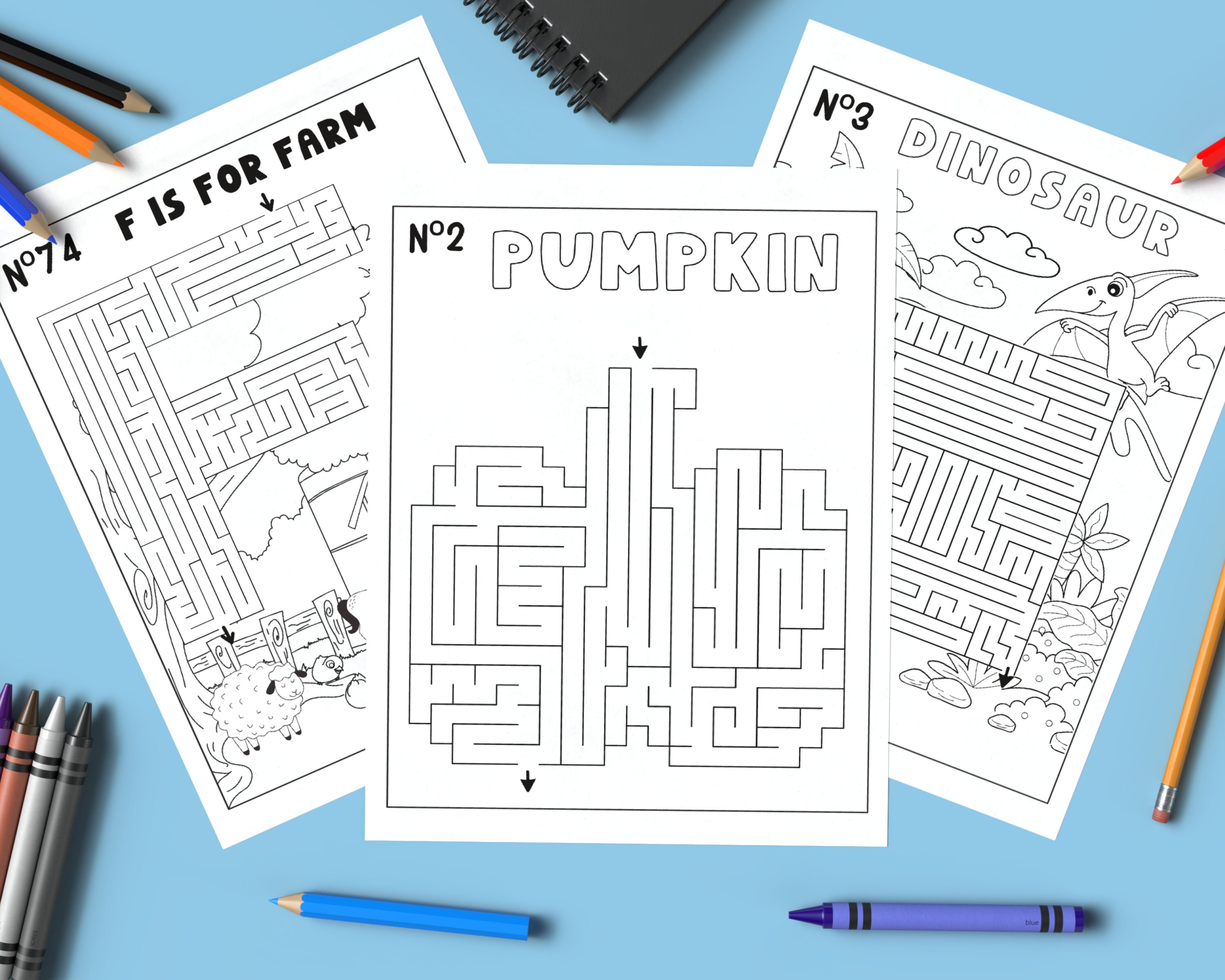 80 Mazes to Print for Kids With Solutions, Fun Activities and Coloring ...