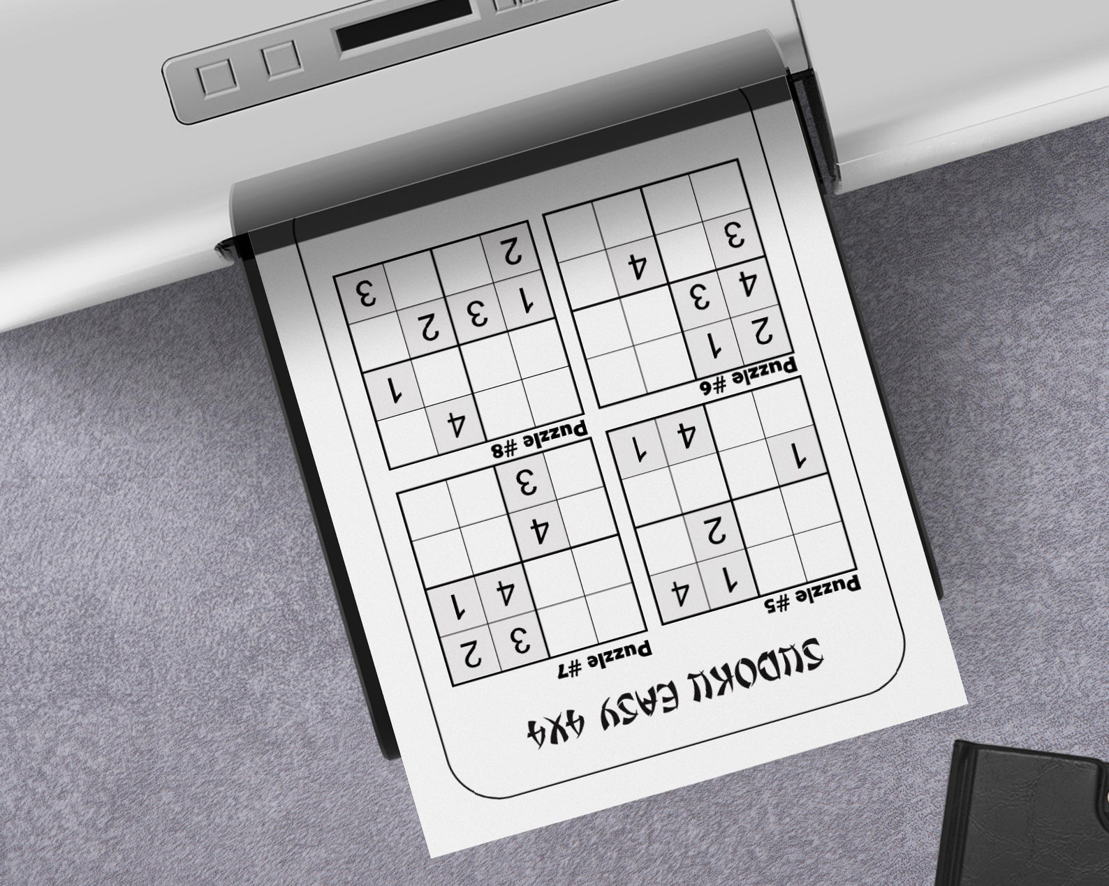 Sudoku for Kids Printable 4x4 9x9 120 Puzzles With Solutions Instant ...