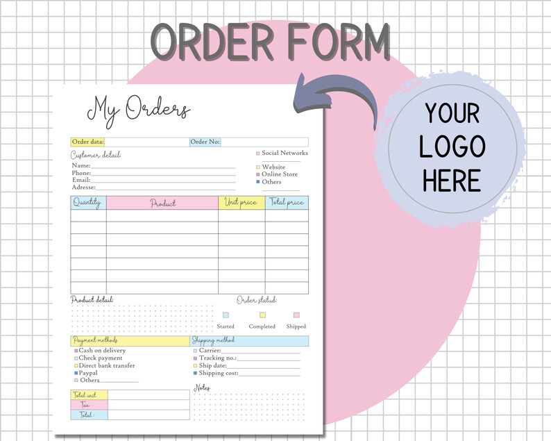 Printable Order Book for Small Businesses Keep Track of Your - Etsy