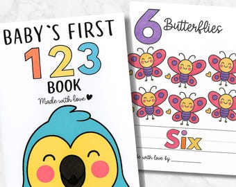 Baby's First 123 Coloring Book, Numbers 1-20 (PDF Pattern)