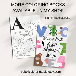 Printable ABC Baby Shower Coloring Book , First Baby Alphabet Pages ...