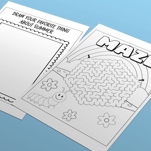 40 Summer Printable Kids Activities, Summer Coloring Pages for Kids ...