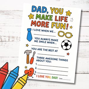 Vaderdagcadeau, alles over mijn vader afdrukbaar, invulbaar cadeau vader, verjaardagscadeau vader, instant download