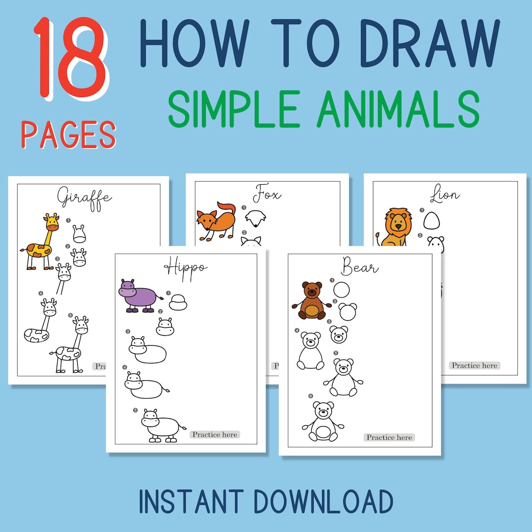 How To Draw Simple Animals For Kids Printable Pdf Learn To Draw how-to-draw-simple-animals-for-kids-printable-pdf-learn-to-draw