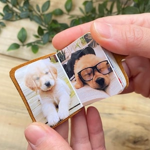 Custom Pet Keychain,Mini photo album, Dog Picture Photo Keychain,Pet Remembrance Gift,pet memorial gifts, Cat Picture Keychains, Dog Lovers image 1