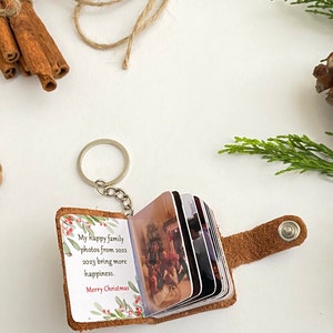 Portachiavi in pelle personalizzato con foto - Regalo di coppia per fidanzato, regali di anniversario per coppie, regalo personalizzato, regalo di San Valentino per lui