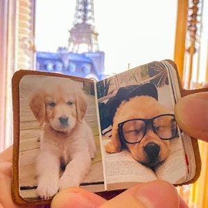 Custom Pet Keychain,Mini photo album, Dog Picture Photo Keychain,Pet Remembrance Gift,pet memorial gifts, Cat Picture Keychains, Dog Lovers image 4