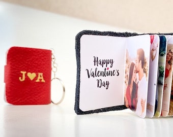 Valentines Day Gift Personalized Mini Photo Album, Valentines Day Gift for her, gift for women, gift for men, birthday gift, mens, for him