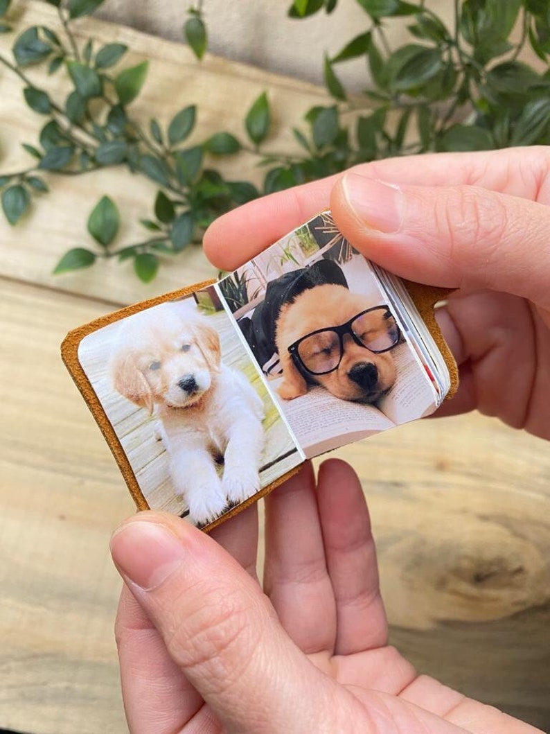 Custom Pet Keychain,Mini photo album, Dog Picture Photo Keychain,Pet Remembrance Gift,pet memorial gifts, Cat Picture Keychains, Dog Lovers image 1