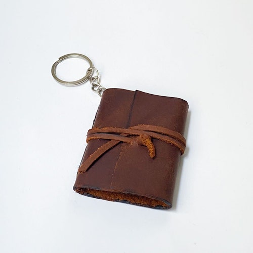 Mini Photo Album Keychain Personalized Leather Keychain Etsy