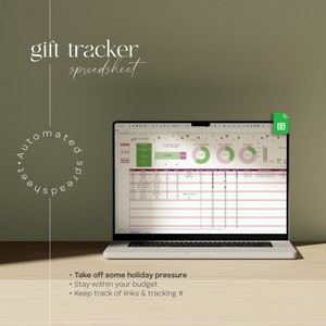 Christmas Gift Tracker Google Sheets | Holiday Gift Tracker Spreadsheet | Gift Budget Planner | Gift List Template | X-mas Shopping Planner