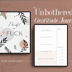 Digital 5 minute journal, sarcastic gratitude journal