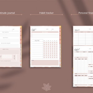 Pink Boho Undated Digital Planner for Goodnotes and Ipad: Monthly ...