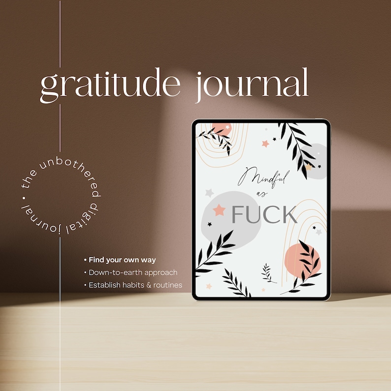 Realistic Digital Gratitude Journal: Sweary 5 Minute Morning Reset for iPad & GoodNotes, Daily Mindset, Reflection and Affirmation System image 10