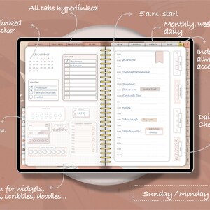 Boho Digital Life Planner for Ipad: Two-page, Undated, Daily, Weekly ...