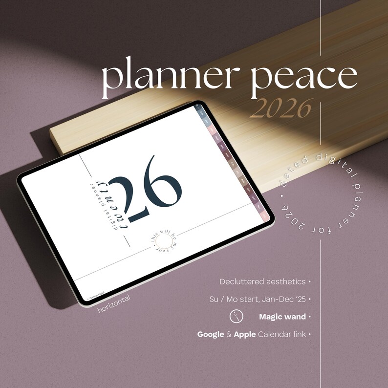 Digital Planner 2026 | Dated | for Ipad, Goodnotes | Minimalist | Daily ...